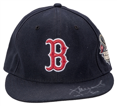 2013 Xander Bogaerts World Series Game Used & Signed Boston Red Sox Cap - World Series Champions Season! (Anderson LOA)